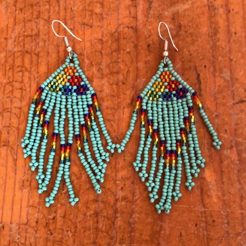 Beautiful Beaded Earrings. Hand made in Taos, NM